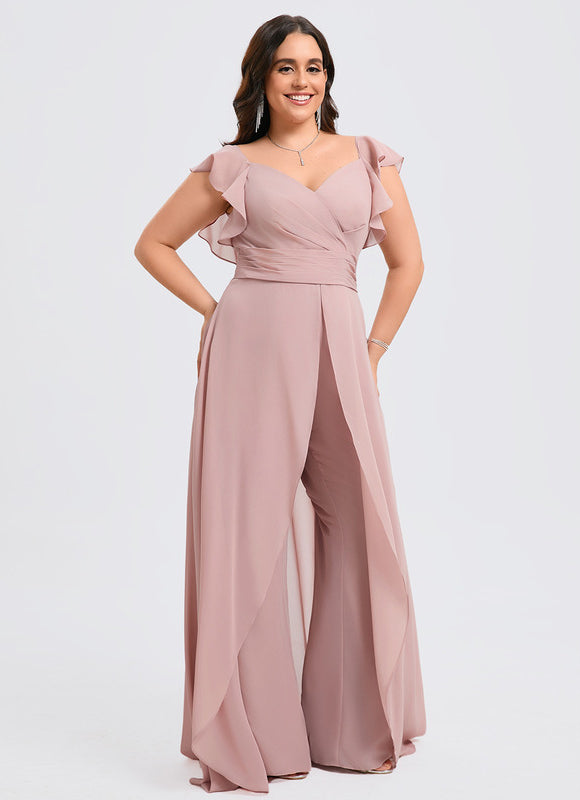 Robe Longue De Soirée Rose - gallery 8