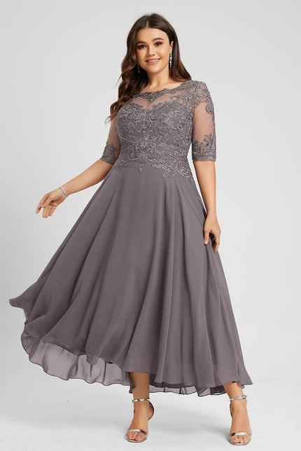 Robe de Soirée Sérénité Grise - gallery 6
