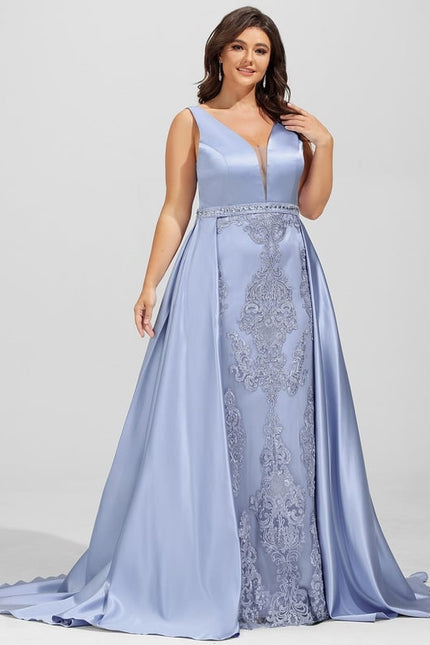 Robe de Soirée Céleste Satiné - gallery 8