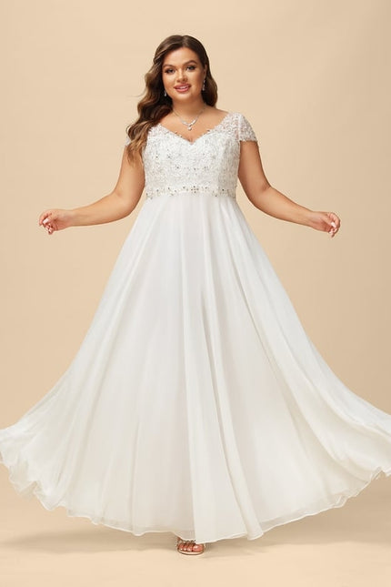 Robe de Soirée Éthérée Blanc - gallery 7