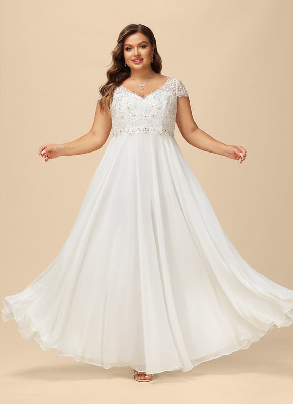 Robe de Soirée Éthérée Blanc - gallery 7