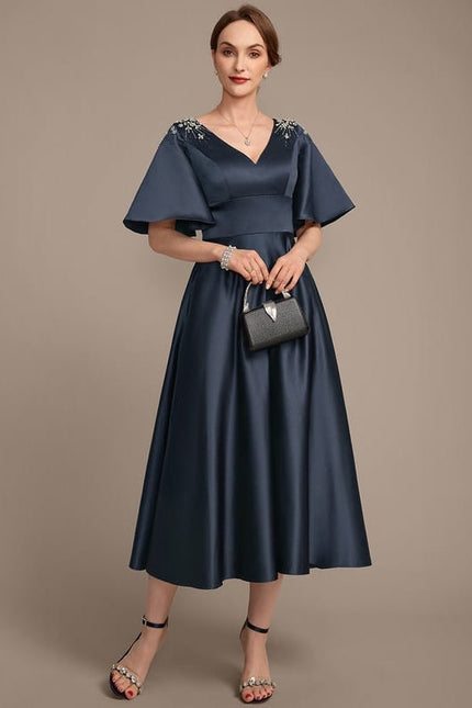Robe de Soirée Satinée Sophistiquée - gallery 4