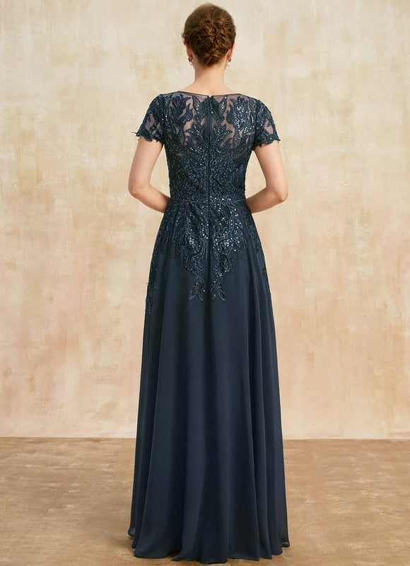 Robe de Soirée Élégance Marine Cristalline - gallery 5