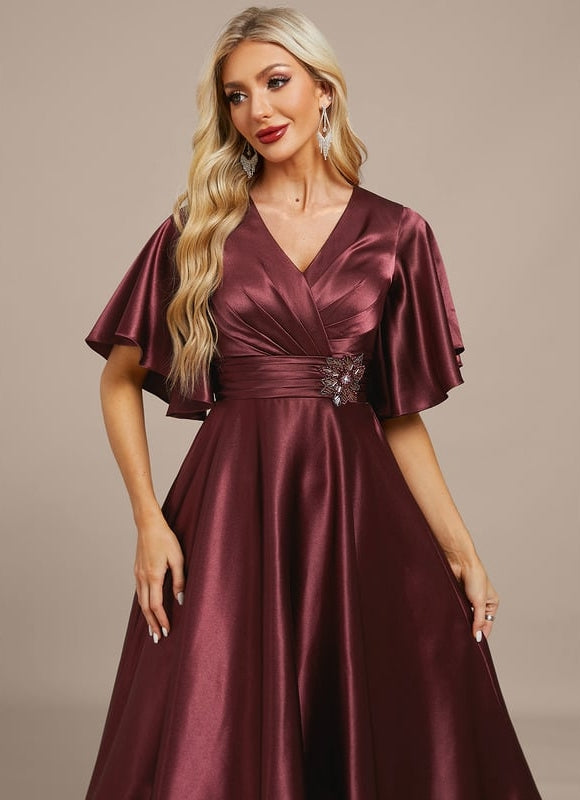 Robe de Soirée Bordeaux Chic - gallery 1