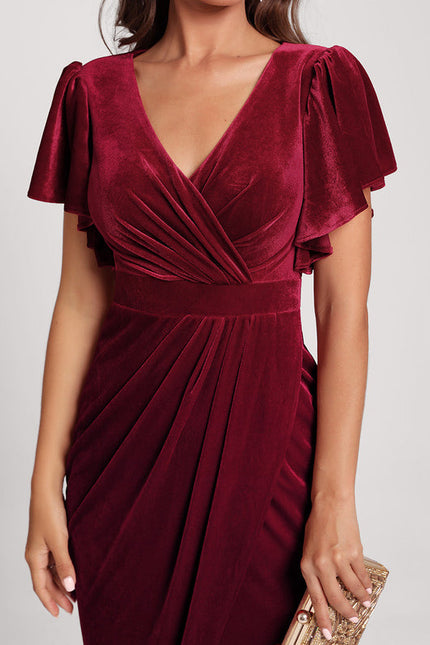 Robe de Soirée Velours Rubis - gallery 2