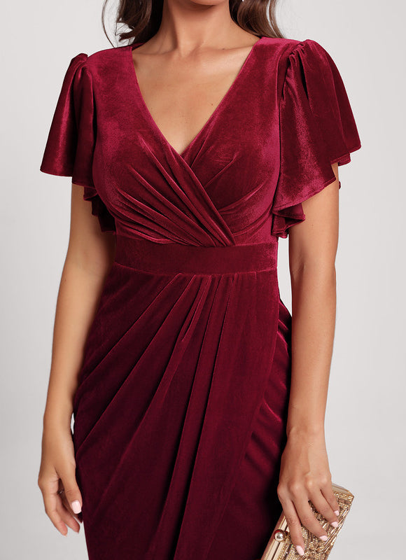 Robe de Soirée Velours Rubis - gallery 2