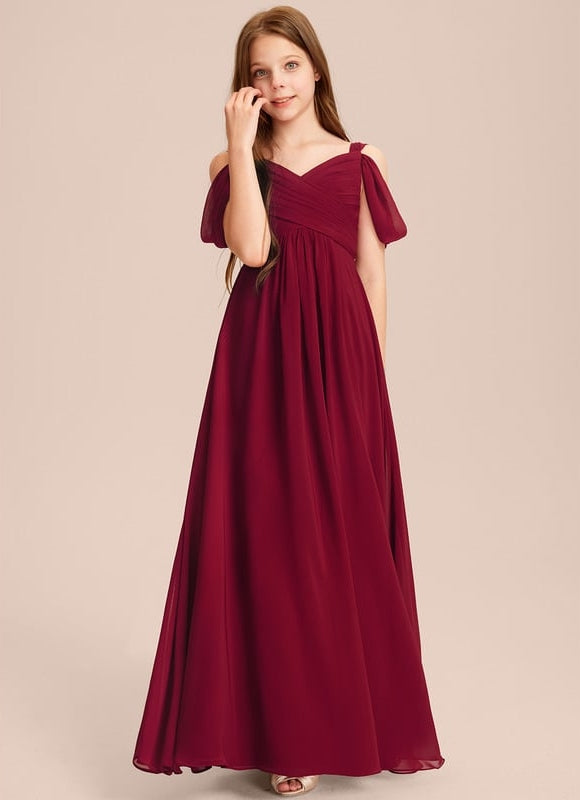 Robe de Soirée Flottante Cerise - gallery 5
