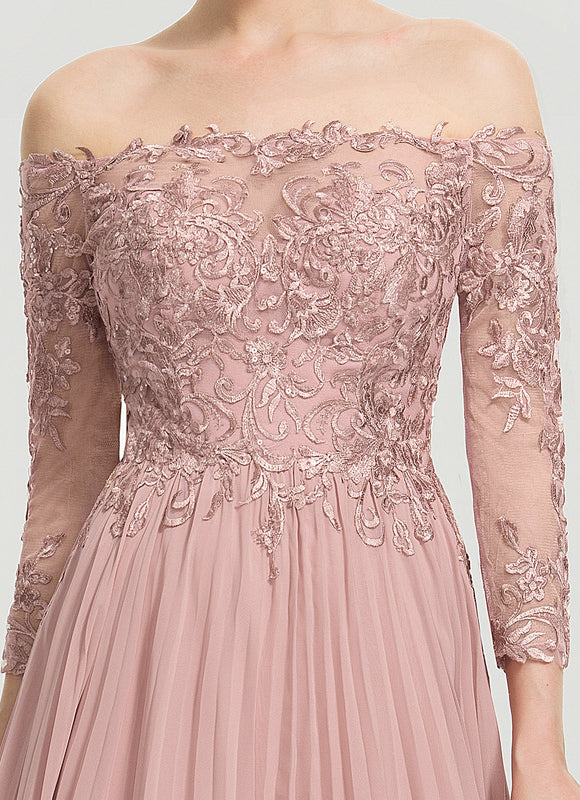 Robe de Soirée Satinée Rosée - gallery 3