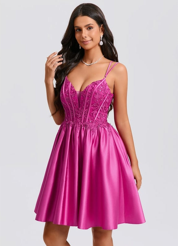 Robe de Soirée Satinée Éclatante - gallery 5