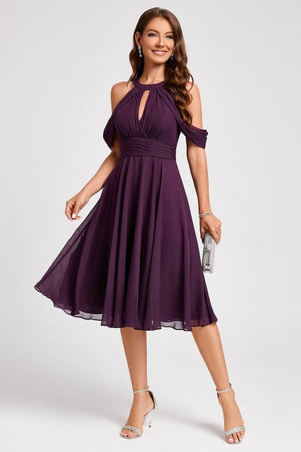 Robe de Soirée Violet Éclat Flottant - gallery 2