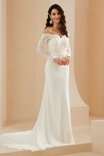Robe de Soirée Écrue Dentelle - gallery 3