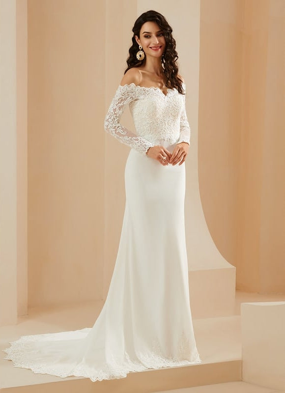 Robe de Soirée Écrue Dentelle - gallery 3