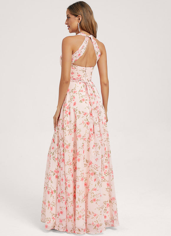 Robe de Soirée Bordeaux Fluide - gallery 3