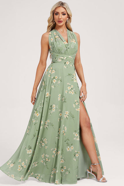 Robe de Soirée Bordeaux Fluide - gallery 2