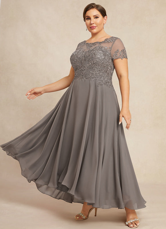 Robe de Soirée Élégance Grise Satinée - gallery 6