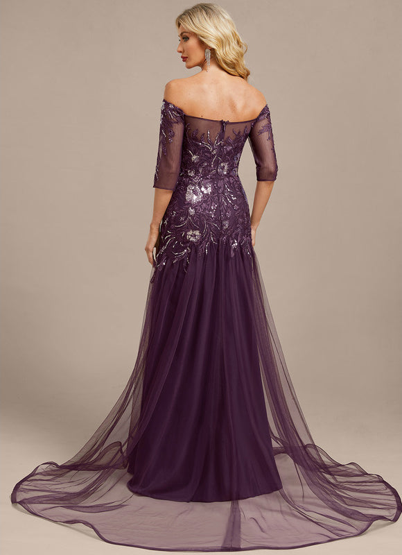 Robe de Soirée Violette Élégante - gallery 6