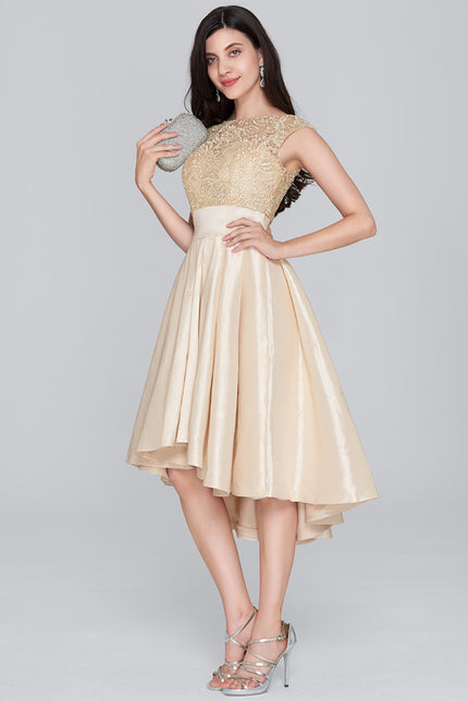 Robe de Soirée Éclat Doré Flottant - gallery 2