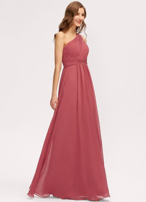 Robe de Soirée Asymétrique Fluide