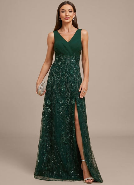 Robe de Soirée Émeraude Éclatante