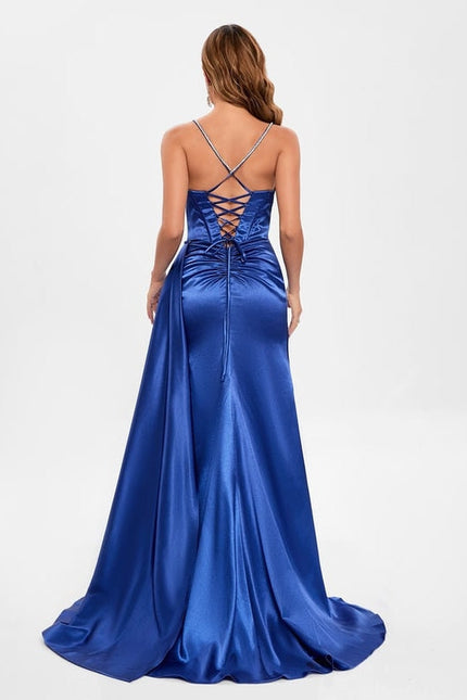 Robe de Soirée Velours Céleste - gallery 1