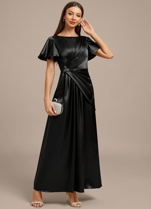 Robe de Soirée Satin Noir Chic - gallery 5