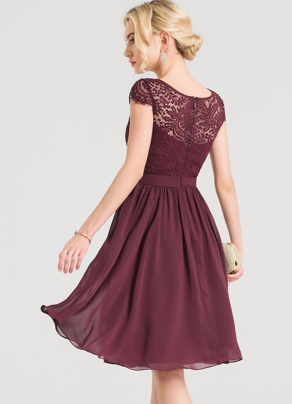 Robe de Soirée Aérienne Bordeaux - gallery 2