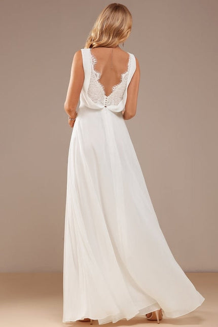 Robe de Soirée Vaporeuse Écrue - gallery 3