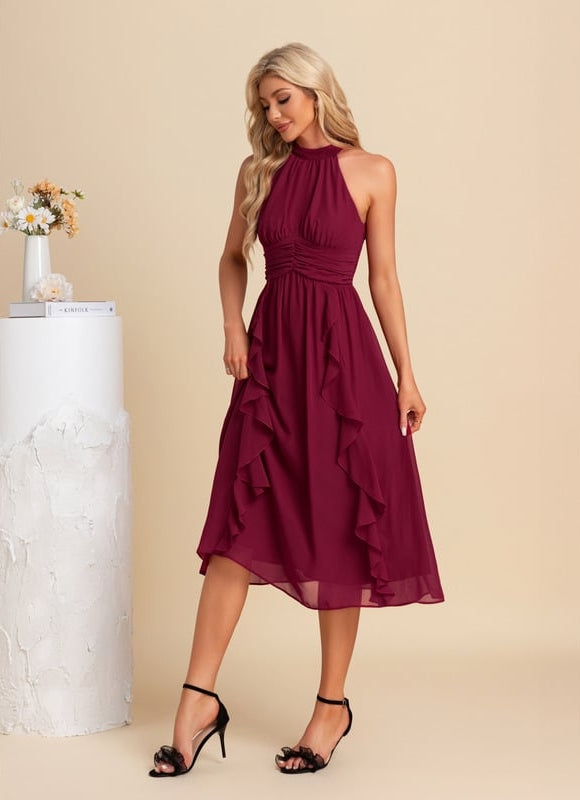 Robe de Soirée Chiffon Volante - gallery 2