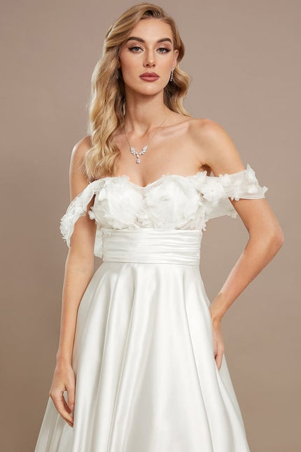 Robe De Soirée Bustier Blanche - gallery 3