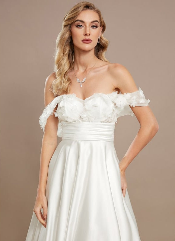 Robe De Soirée Bustier Blanche - gallery 3
