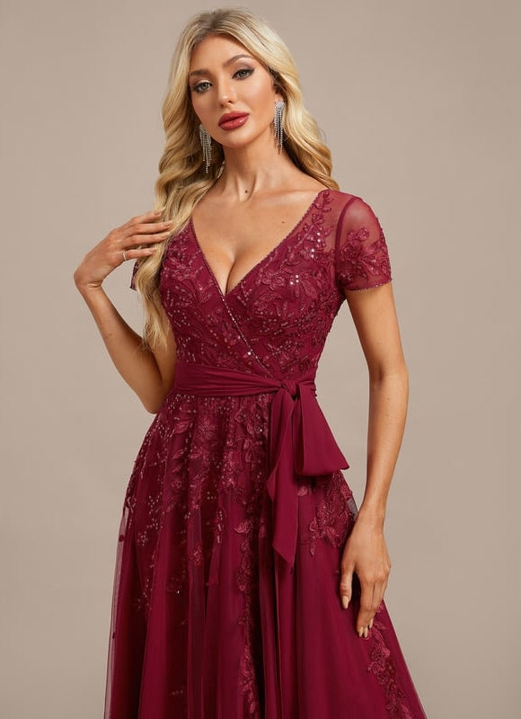 Robe de Soirée De Gala Scintillante - gallery 1