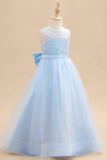Robe de Soirée Ciel Tulle Élégant - gallery 2
