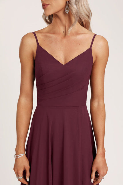 Robe de Soirée Mousseline Beige - gallery 3