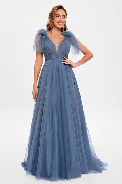 Robe de Soirée Bleu Nuageux - gallery 6