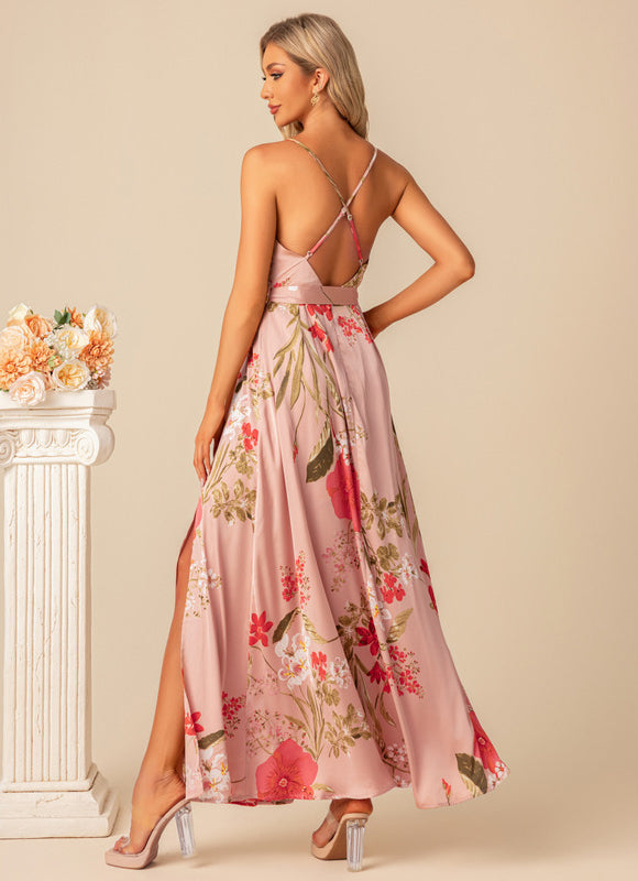 Robe de Soirée Floral Satinée - gallery 2