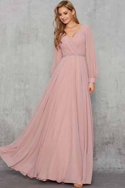 Robe de Soirée Élégance Poudrée - gallery 1
