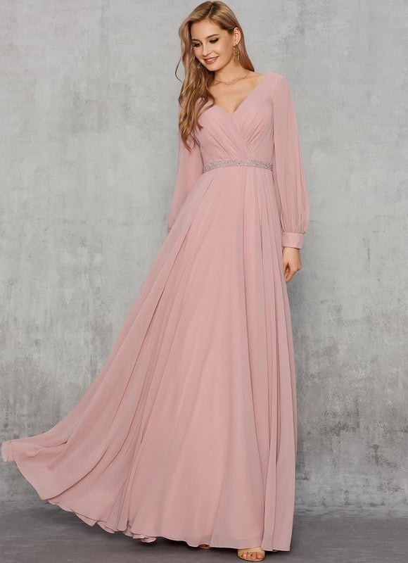Robe de Soirée Élégance Poudrée - gallery 1