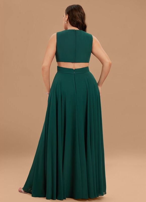 Robe de Soirée Fluide Émeraude - gallery 9