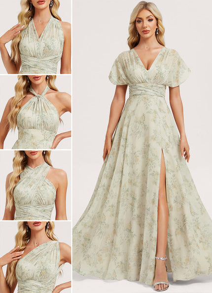 Robe de Soirée Bordeaux Fluide