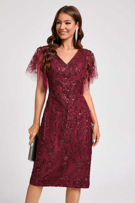 Robe de Soirée Étoilée Bordeaux - gallery 6