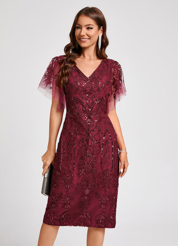 Robe de Soirée Étoilée Bordeaux - gallery 6