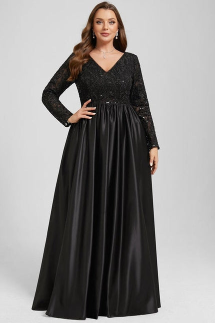 Robe de Soirée Luxe Satin Noir - gallery 8