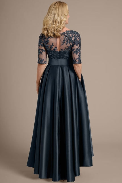 Robe de Soirée Illusion Satinée - gallery 6