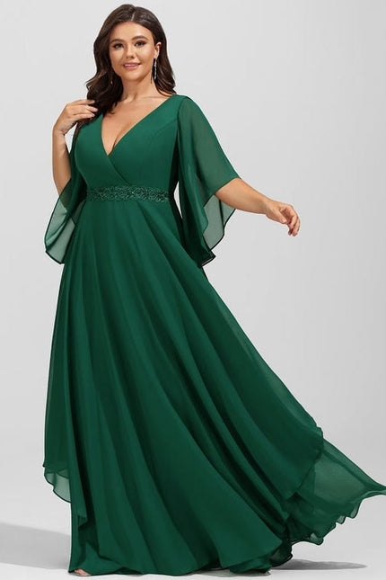 Robe de Soirée Verte Illusion - gallery 8