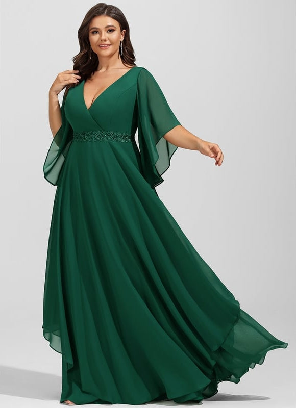 Robe de Soirée Verte Illusion - gallery 8