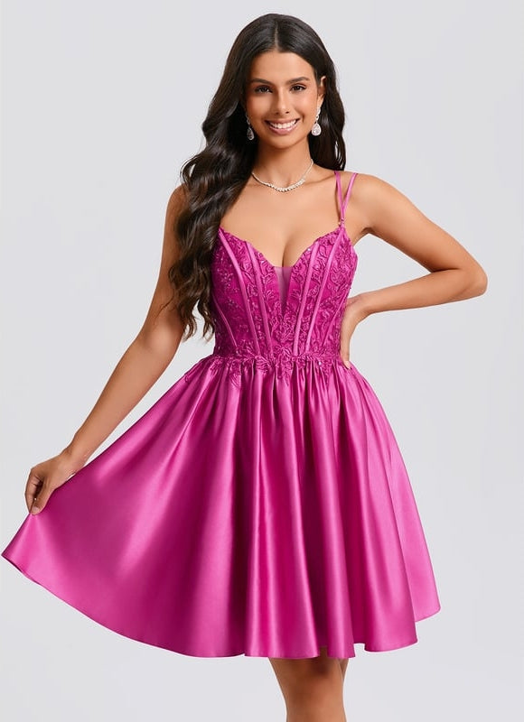 Robe de Soirée Satinée Éclatante - gallery 2