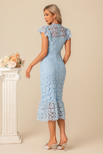 Robe de Soirée Azur Dentelle - gallery 5