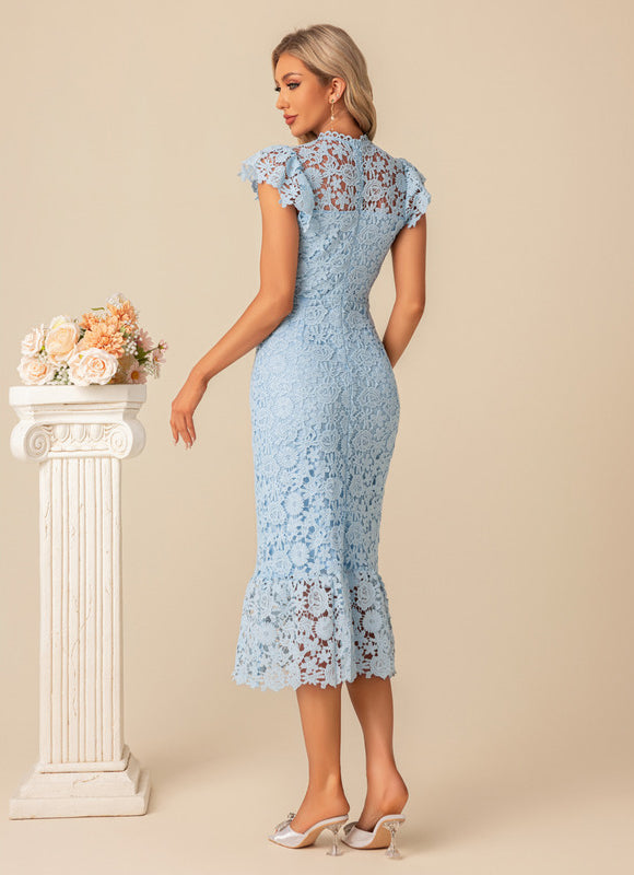Robe de Soirée Azur Dentelle - gallery 5