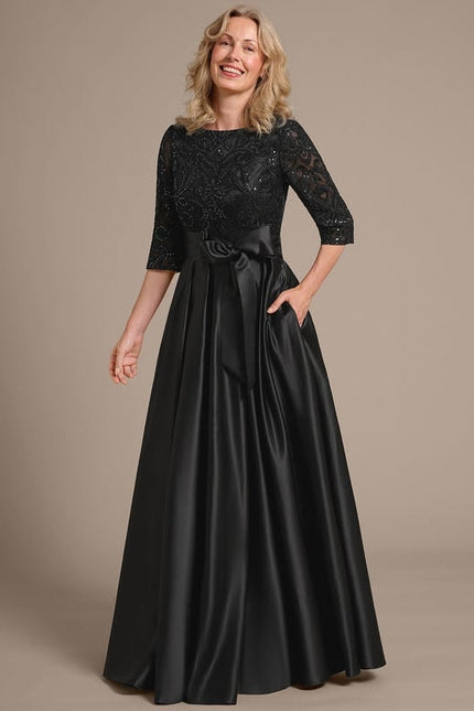 Robe De Soirée Soie Et Dentelle