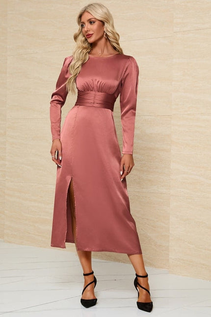 Robe de Soirée Satinée Sage